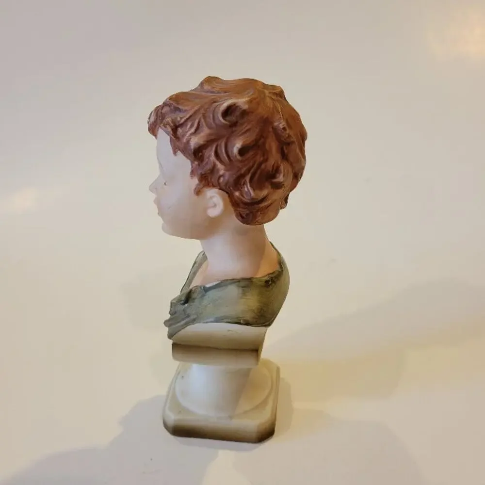 Vintage Ceramic Lefton boy bust KW832. Hand painted. Pre-owned, good shape